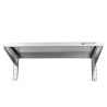 Seinähylly ruostumattomasta teräksestä kiskojen varassa - L 800 x S 400 mm | Dynasteel