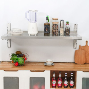 Stainless steel wall shelf - L 1000 x D 400 mm | Dynasteel