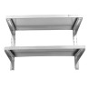 Stainless Steel Wall Shelf on Brackets 2 Levels - L 800 x D 400 mm - Dynasteel