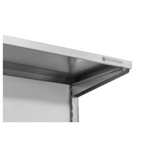 Etagère Murale en Inox sur Crémaillères 2 Niveaux  - L 1000 x P 400 mm - Dynasteel