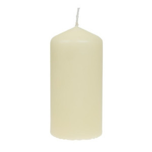 Tall Ivory Cylinder Candles 120mm - Pack of 12 Bolsius