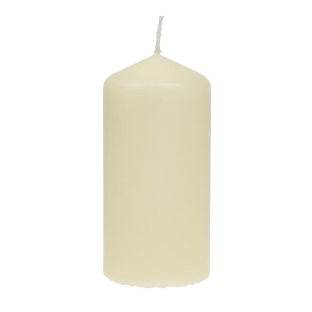 Tall Ivory Cylinder Candles 120mm - Pack of 12 Bolsius