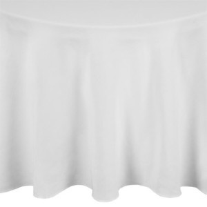 Nappe Ronde Blanche Ø 3050 mm en Polyester Mitre Essentials - Qualité durable & élégance professionnelle