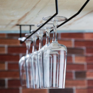 Svart glasunderlägg 610 mm Olympia FD989: Praktisk och elegant förvaring