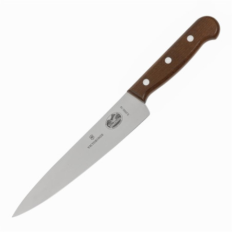 Keittiöveitsi Victorinox 190 mm puukahvalla.