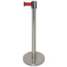 Red Belt Retractable Barrier 3m Bolero, Durable Stainless Steel - Safety and Flexibility.