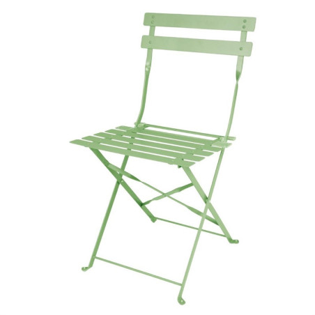 Taitettavat tuolit, vaaleanvihreä teräs - mukavuus ja kestävyys