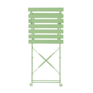 Folding Chairs Light Green Steel - Comfort and Durability