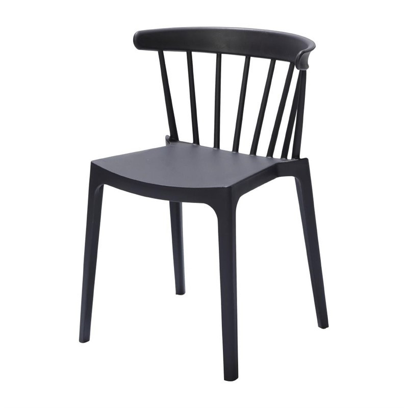 Anthracite Polypropylene Chairs - Set of 4: Elegant design and lasting comfort