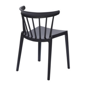 Polypropylenstolar Antracit - Set om 4: Elegant design och hållbar komfort