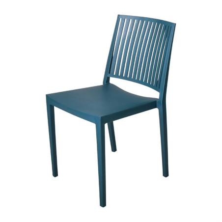 Stapelbara stolar i blå polypropylen Baltimore - Bekvämt set med 4