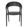 Tuolit, joissa on mustat PP-rottingista valmistetut kääreet - 4 kpl Bolero-ravintola- ja hotellikalusteita