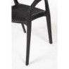 Tuolit, joissa on mustat PP-rottingista valmistetut kääreet - 4 kpl Bolero-ravintola- ja hotellikalusteita