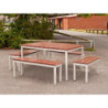 Banc Extérieur Imitation Bois de Noyer 1050 mm Gopak CK814