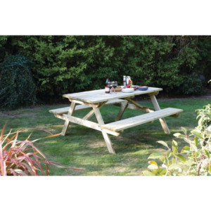 Picknickbord i trä 1,5m elegant och robust