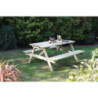 Elegant and sturdy 1.5m wooden picnic table