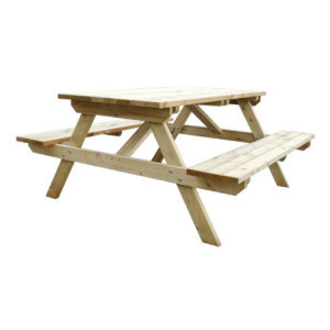 Elegant and sturdy 1.5m wooden picnic table