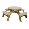 Rundt träpicknickbord 2000mm Rowlinson: Robust & Elegant