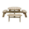 Round Wooden Picnic Table 2000mm Rowlinson: Sturdy & Elegant