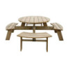 Rundt träpicknickbord 2000mm Rowlinson: Robust & Elegant