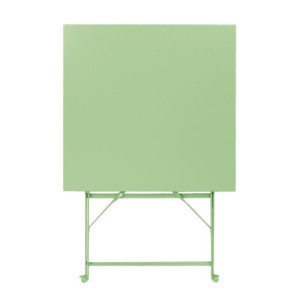 Fällbart fyrkantigt bord Bolero ljusgrön 600 mm i stål