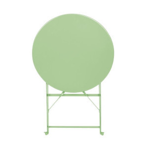 Fällbart kvadratiskt bord i ljusgrön stål 595 mm Bolero - Praktiskt och robust