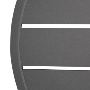 Plateau de Table Rond en Aluminium Gris Foncé 580 mm Bolero - Style Moderne & Résistance