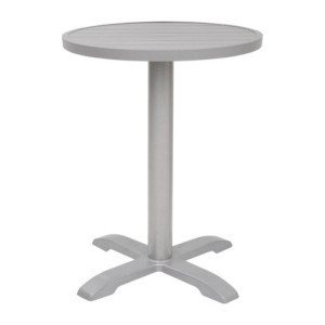 Plateau de Table Rond Aluminium Gris Clair 580mm Bolero - Style Moderne