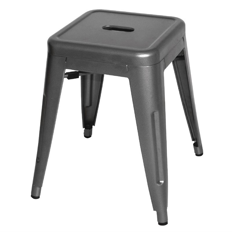 Stolar i grå metall - 4-pack Bolero Bistro