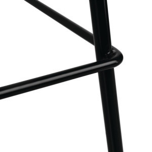 Höga svarta barstolar Bolero - Industriell design i ståltråd