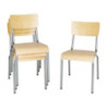 Galvanized Wood Chair - Set of 4 Bolero