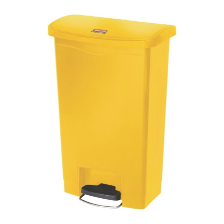 Roskakori polkimella Slim Jim Rubbermaid - Keltainen 50L