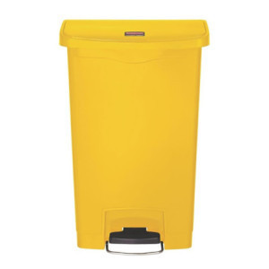 Roskakori polkimella Slim Jim Rubbermaid - Keltainen 50L