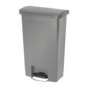 Harmaa etupoljinroskakori 50L - Hygieeninen & Käytännöllinen | Rubbermaid