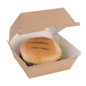 Små komposterbara hamburgerlådor 105mm: Ekologisk lösning i kraft