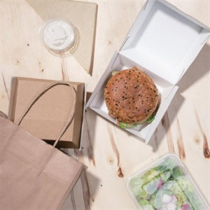 Small Compostable Hamburger Boxes 105mm: Eco-friendly solution in kraft