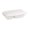 Boîtes 2 Compartiments Bagasse Compostables 253 mm - Lot 200