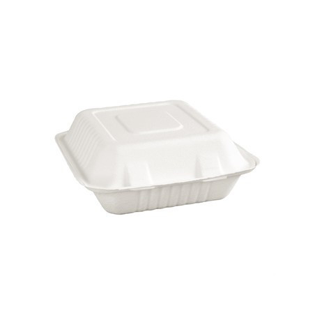 3-Compartment Bagasse Compostable Boxes 201mm - Pack of 200