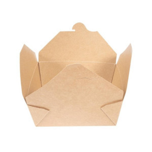 Compostable Cardboard Food Boxes No. 3 1800 ml - Pack of 180 - Vegware - Eco-friendly and practical!