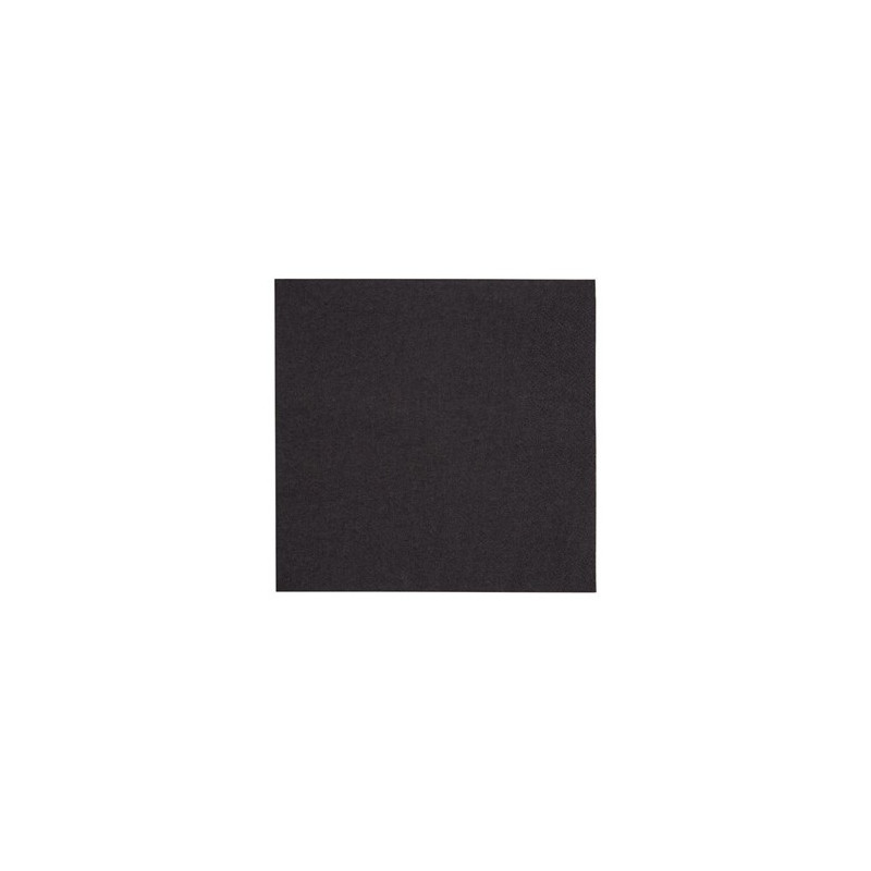 Serviettes 2 Plis Noires 330 mm - Lot de 2000 Snacking Eco-Friendly