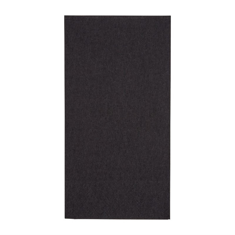 Dinner Napkins 2 Ply 1/8 Black 400mm - Pack of 2000 | Premium Paper Quality