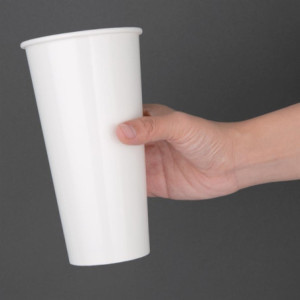 Engångsmuggar för kalla drycker av papper 625 ml 90 mm - Förpackning med 1000 återvinningsbara, eleganta och praktiska