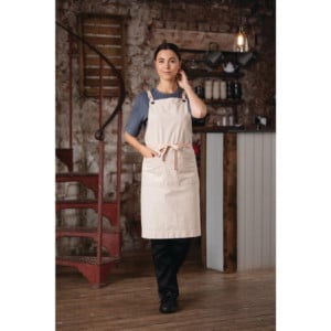 Gray Cotton Bib Apron Southside - Professional Kitchen