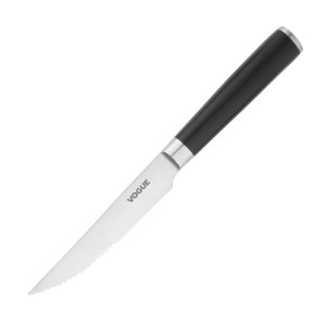 Kniv med tandad klinga Vogue 115 mm i rostfritt stål, professionell och hållbar.