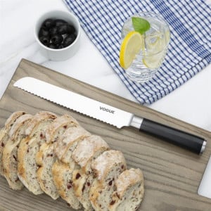 Stainless Steel 200mm Bistro Vogue Bread Knife: Precise and comfortable cutting