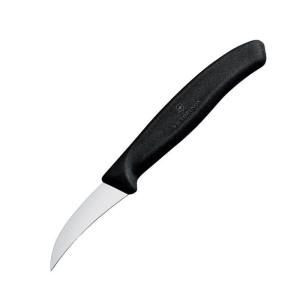 Kniv med fågelspets från Victorinox 8 cm svart: precision och komfort garanterade