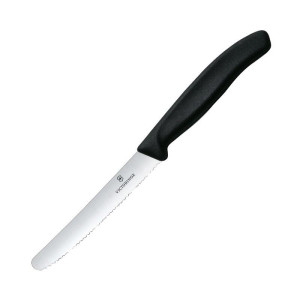 Kniv med tandad tomatklinga Victorinox Svart 11 cm - Utmärkt precision och kvalitet!