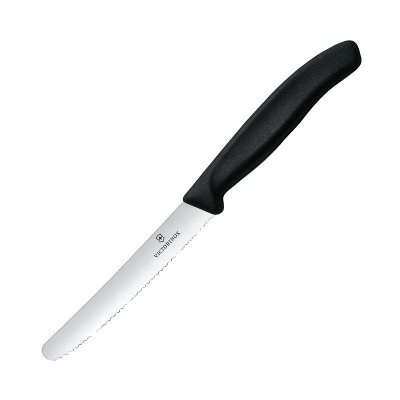 Tomaattiveitsi Victorinox Musta 11 cm - Poikkeuksellinen tarkkuus ja laatu!