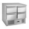 Positive Refrigerated Table - 4 Drawers GN 1/2 Dynasteel: Quality and Performance