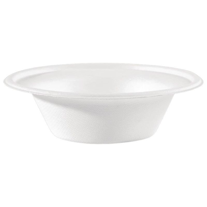 Round Compostable Bagasse Bowls 350ml - Pack of 50 Fiesta Green